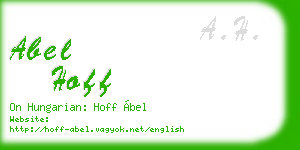 abel hoff business card